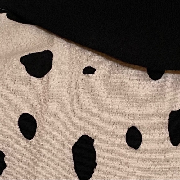 Wildfox white black polka dot spot print collared tank top sleeveless blouse - Picture 5 of 8